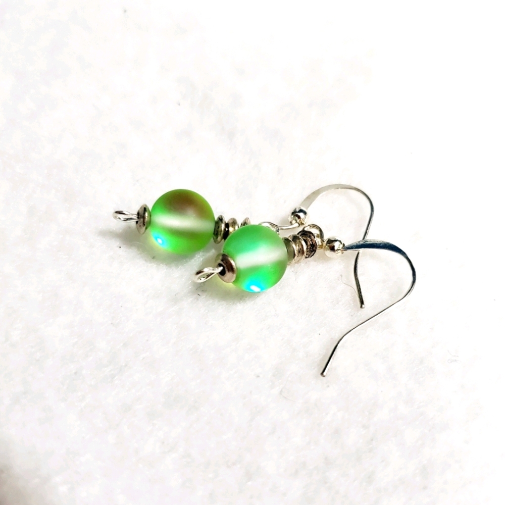 Green Mystic Aura Earrings
